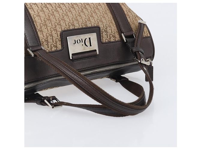 Christian Dior Trotter Canvas Hand Bag Beige Silver - vista 7