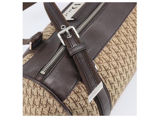 Christian Dior Trotter Canvas Hand Bag Beige Silver - vista 9