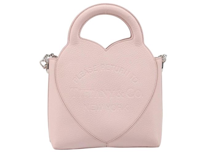 Tiffany & Co TIFFANY&Co. Return to Chain Shoulder Bag Leather 2way Pink Silver - vista 13