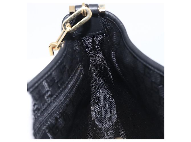 GUCCI Jackie Chain Shoulder Bag Leather Black Gold 001 4032 - vista 20