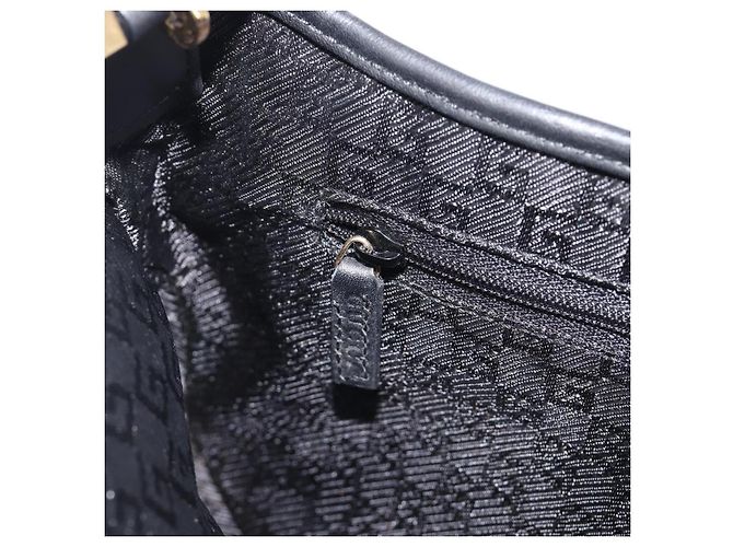 GUCCI Jackie Chain Shoulder Bag Leather Black Gold 001 4032 - vista 22