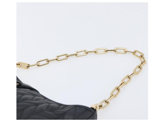 GUCCI Jackie Chain Shoulder Bag Leather Black Gold 001 4032 - vista 8