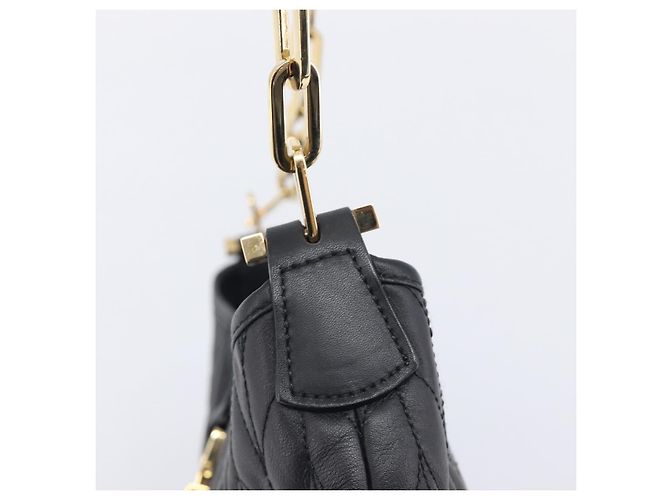 GUCCI Jackie Chain Shoulder Bag Leather Black Gold 001 4032 - vista 9