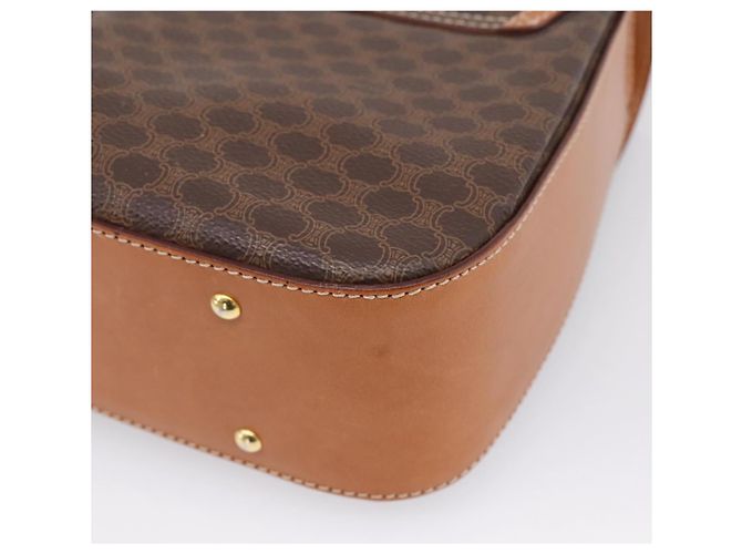 Céline CELINE Macadam Canvas Hand Bag PVC Leather 2way Brown Gold - vista 18