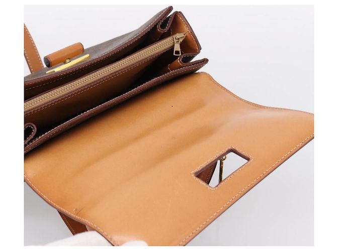 Céline CELINE Macadam Canvas Hand Bag PVC Leather 2way Brown Gold - vista 22