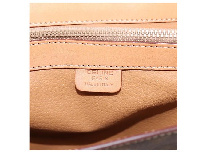 Céline CELINE Macadam Canvas Hand Bag PVC Leather 2way Brown Gold - vista 23