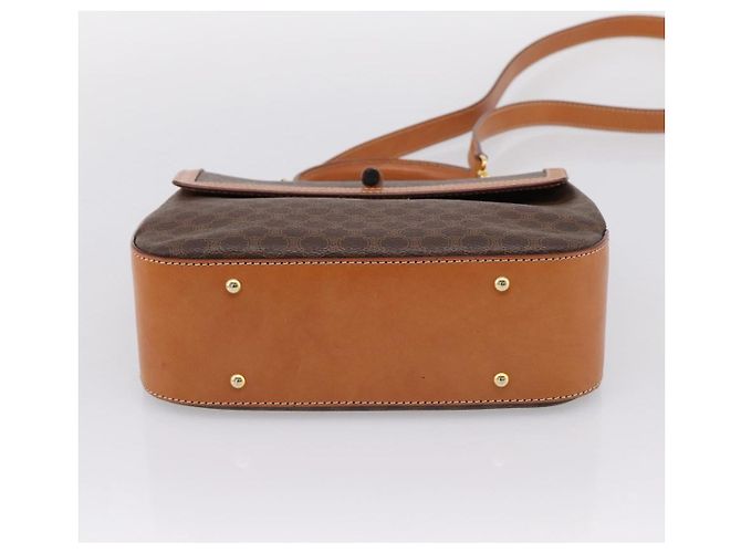 Céline CELINE Macadam Canvas Hand Bag PVC Leather 2way Brown Gold - vista 5