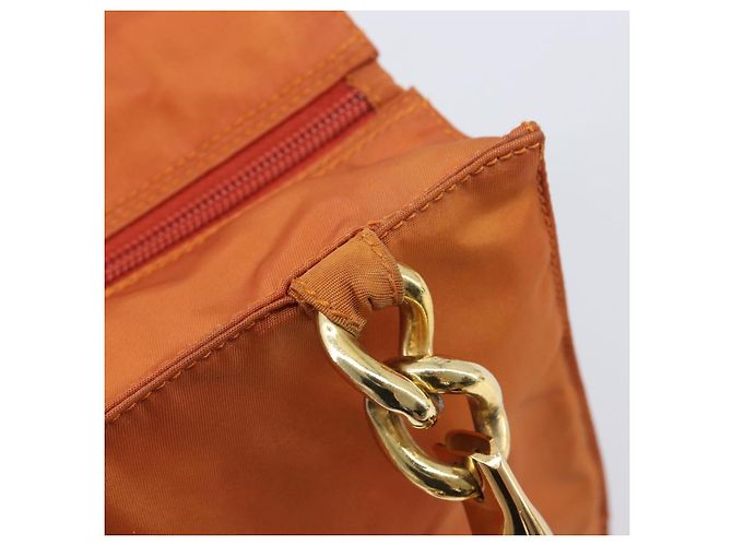 PRADA Hand Bag Nylon Orange Gold - vista 10