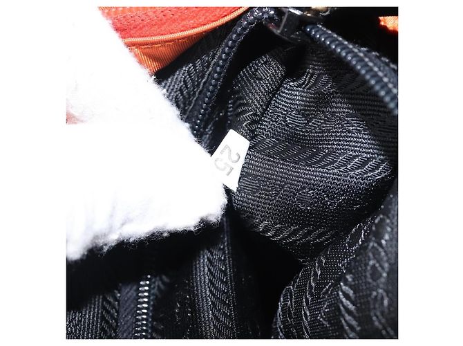 PRADA Hand Bag Nylon Orange Gold - vista 12