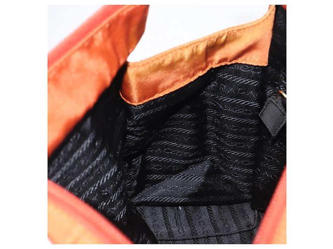 PRADA Hand Bag Nylon Orange Gold - vista 23