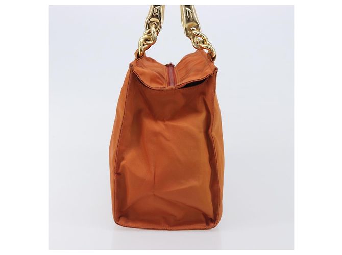 PRADA Hand Bag Nylon Orange Gold - vista 3