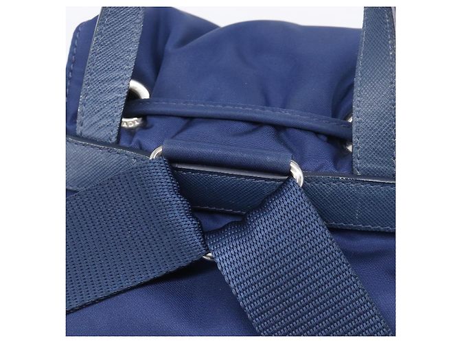 PRADA Backpack Nylon Blue Silver - vista 21