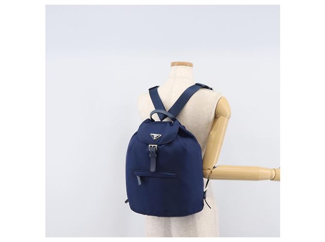 PRADA Backpack Nylon Blue Silver - vista 33