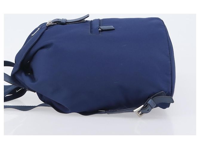 PRADA Backpack Nylon Blue Silver - vista 4