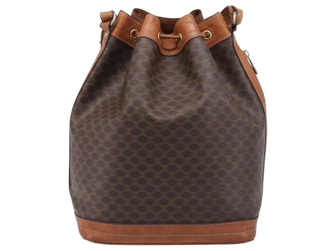 Céline CELINE Macadam Shoulder Bag PVC Brown Gold Tone - vista 2