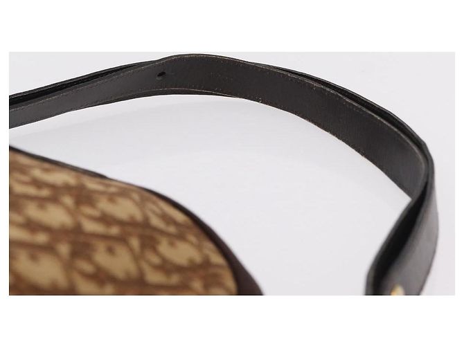 Christian Dior Trotter Canvas Shoulder Bag Beige Gold - vista 15
