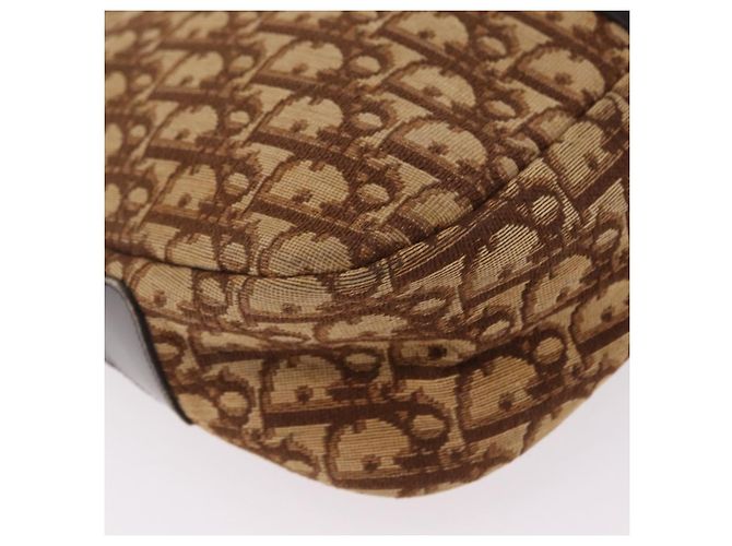 Christian Dior Trotter Canvas Shoulder Bag Beige Gold - vista 16