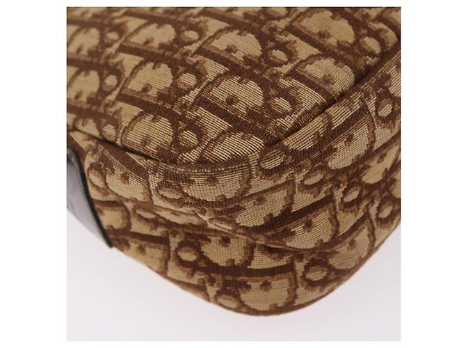 Christian Dior Trotter Canvas Shoulder Bag Beige Gold - vista 18