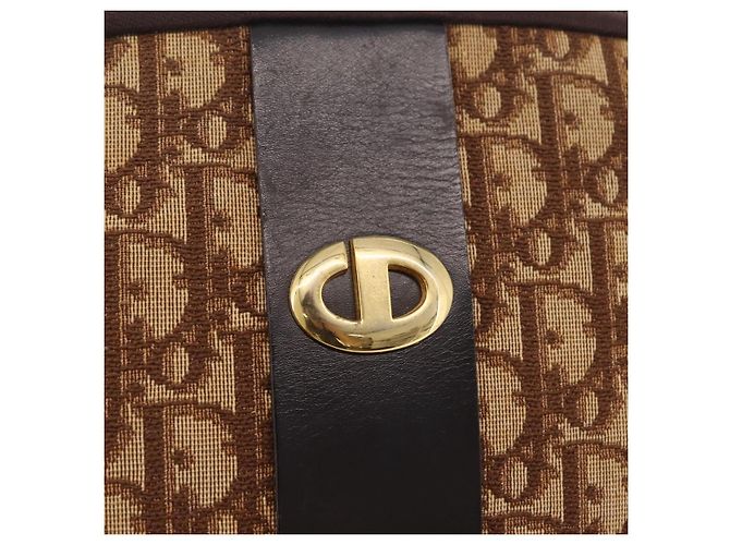 Christian Dior Trotter Canvas Shoulder Bag Beige Gold - vista 20