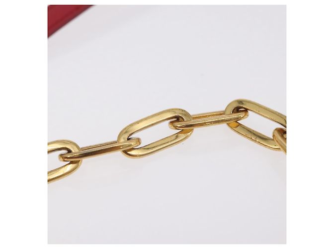 Miu Miu Chain Shoulder Bag Leather 2way Red Gold - vista 15