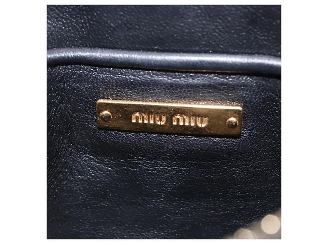 Miu Miu Chain Shoulder Bag Leather 2way Red Gold - vista 24