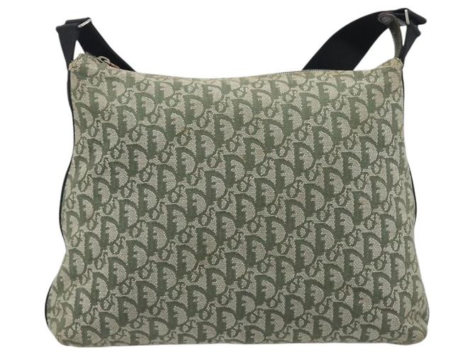 Christian Dior Trotter Canvas Shoulder Bag Green Silver - vista 13
