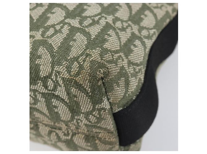 Christian Dior Trotter Canvas Shoulder Bag Green Silver - vista 19