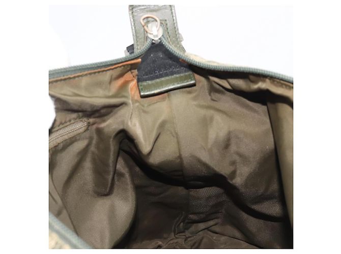 Christian Dior Trotter Canvas Shoulder Bag Green Silver - vista 23