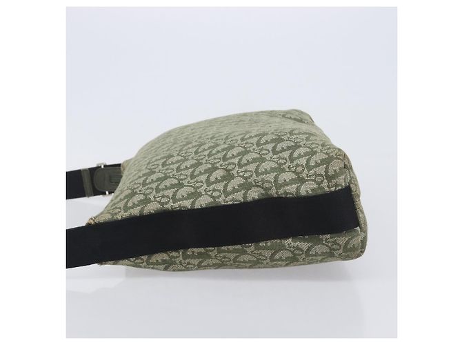 Christian Dior Trotter Canvas Shoulder Bag Green Silver - vista 4