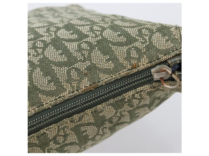 Christian Dior Trotter Canvas Shoulder Bag Green Silver - vista 7
