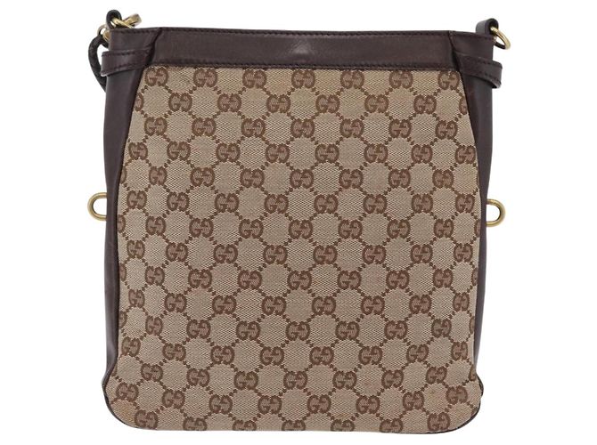 GUCCI GG Canvas Shoulder Bag Beige Gold 109106 - vista 3