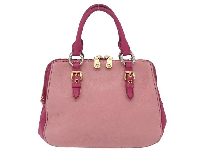Miu Miu Hand Bag Leather 2way Pink Gold - vista 2
