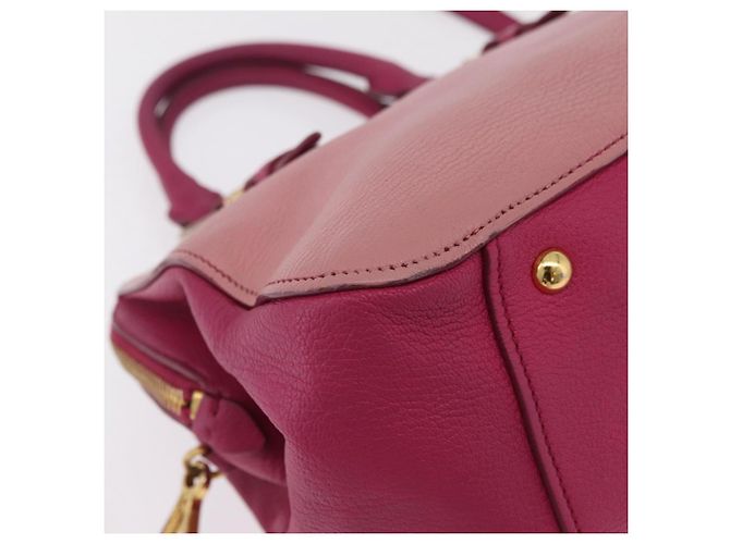 Miu Miu Hand Bag Leather 2way Pink Gold - vista 21