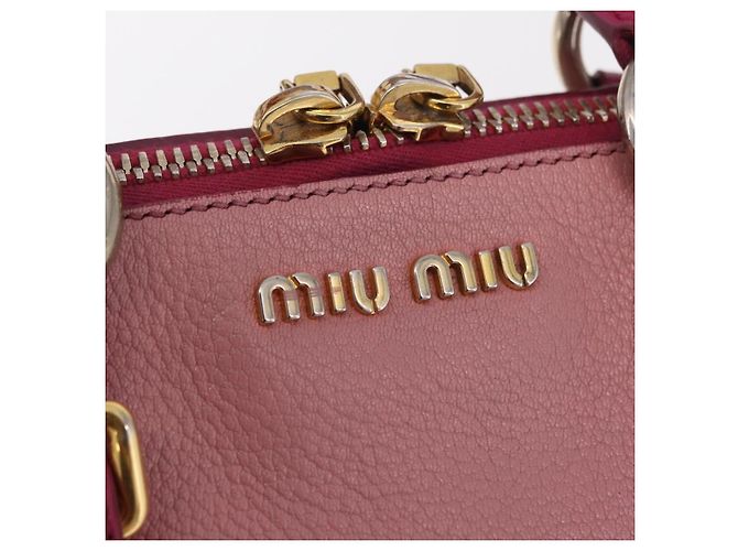 Miu Miu Hand Bag Leather 2way Pink Gold - vista 23