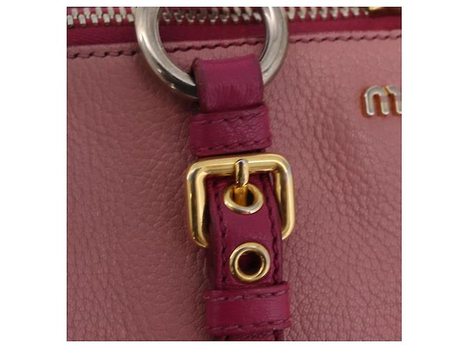 Miu Miu Hand Bag Leather 2way Pink Gold - vista 24