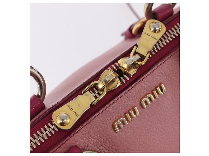 Miu Miu Hand Bag Leather 2way Pink Gold - vista 25