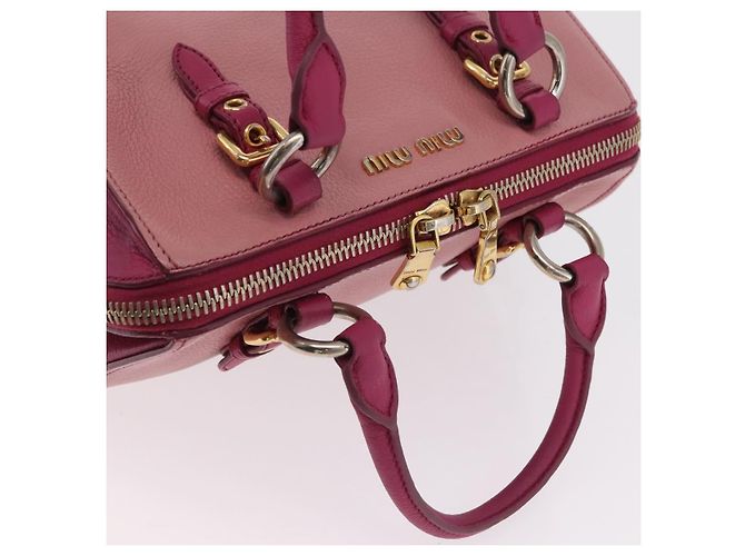 Miu Miu Hand Bag Leather 2way Pink Gold - vista 6