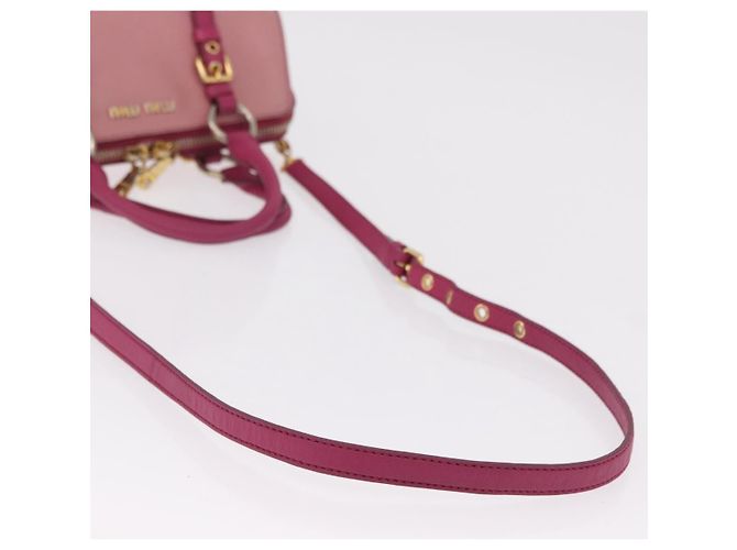 Miu Miu Hand Bag Leather 2way Pink Gold - vista 9