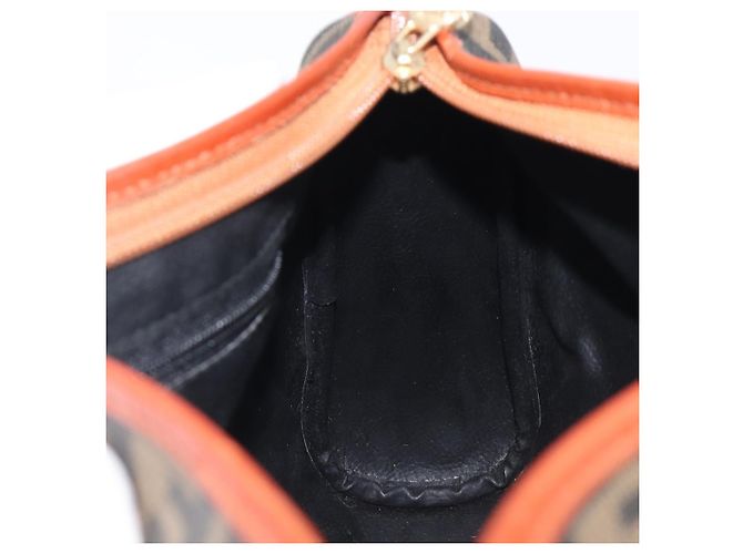 FENDI Zucca Canvas Mamma Baguette Shoulder Bag PVC Brown Black - vista 22