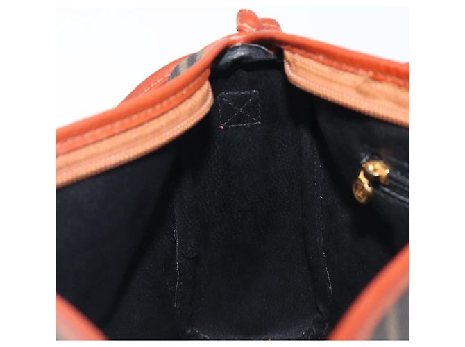 FENDI Zucca Canvas Mamma Baguette Shoulder Bag PVC Brown Black - vista 23