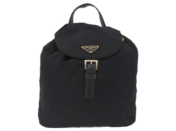 PRADA Backpack Nylon Black Gold - vista 13