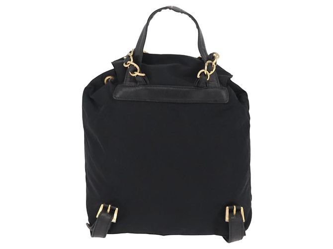 PRADA Backpack Nylon Black Gold - vista 2