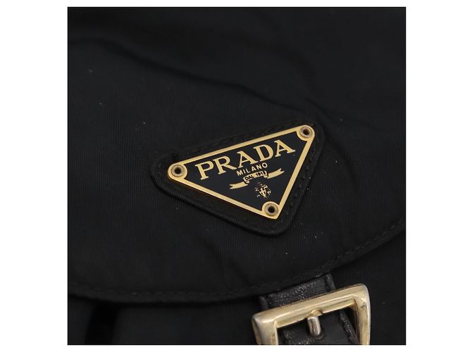 PRADA Backpack Nylon Black Gold - vista 20
