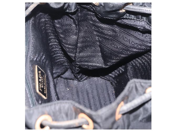 PRADA Backpack Nylon Black Gold - vista 25