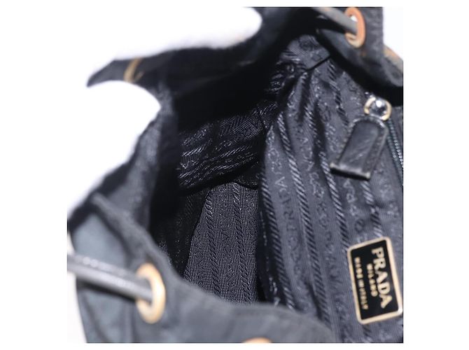 PRADA Backpack Nylon Black Gold - vista 26