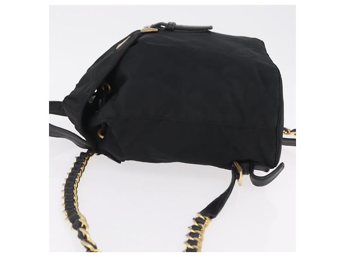PRADA Backpack Nylon Black Gold - vista 4
