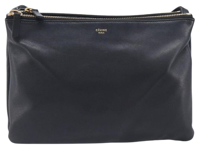 Céline CELINE Trio Shoulder Bag Leather Black Gold - vista 13