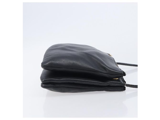 Céline CELINE Trio Shoulder Bag Leather Black Gold - vista 3