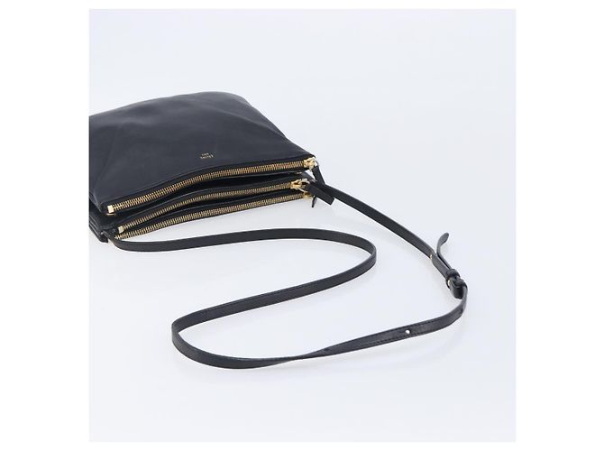 Céline CELINE Trio Shoulder Bag Leather Black Gold - vista 7