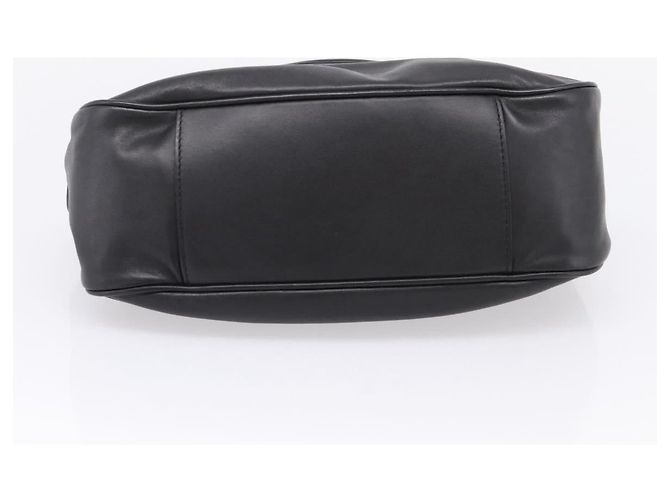 PRADA Schultertasche Leder Schwarz Silber - Ansicht 5